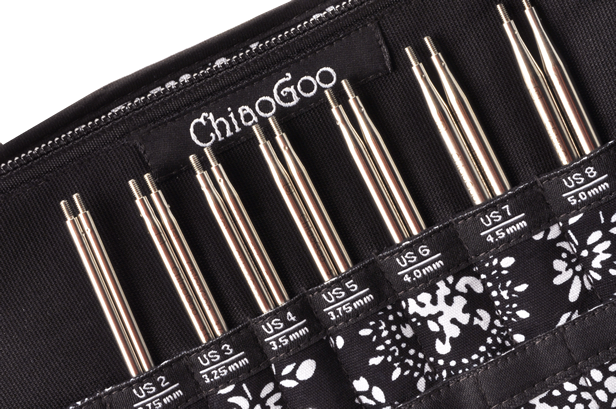 ChiaoGoo Twist Stainless Steel 5 inch Lace Interchangeable Knitting Needle Set