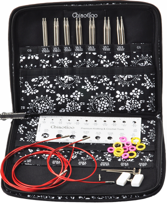 ChiaoGoo Twist Stainless Steel 5 inch Lace Interchangeable Knitting Needle Set